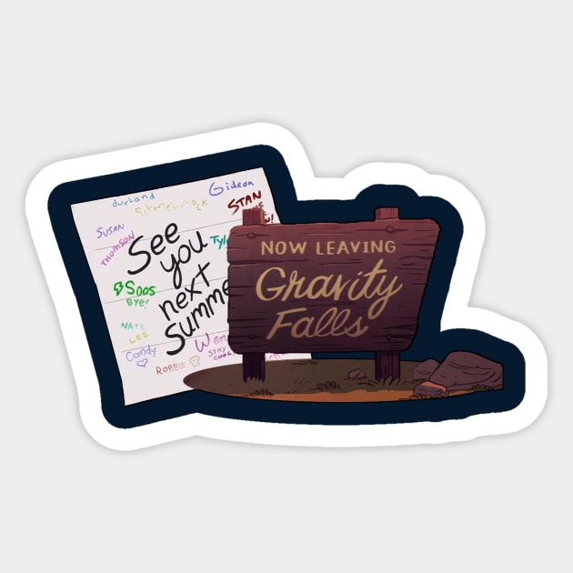 goodbye, gravity falls Sticker by bambi